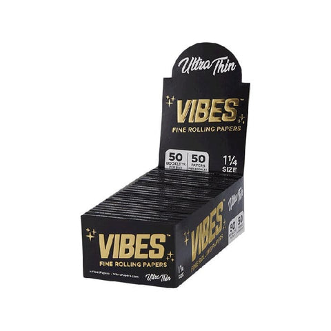 VIBES 1 1/4 ULTRA THIN ROLLING PAPERS 50CT BOX - Vape City USA - Smoking Accessories