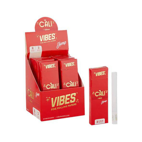 VIBES CALI HEMP PRE ROLLED 1-GRAM CONE (3-PACK) 8CT BOX - Vape City USA - Smoking Accessories