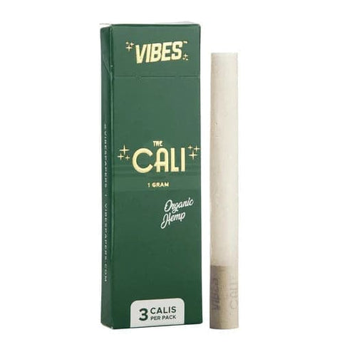 VIBES CALI ORGANIC HEMP PRE ROLLED 1-GRAM CONE 3-PACK - Vape City USA - Smoking Accessories