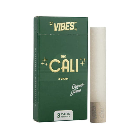 VIBES CALI ORGANIC HEMP PRE ROLLED 3-GRAM CONE (3-PACK) 8CT BOX - Vape City USA - Smoking Accessories