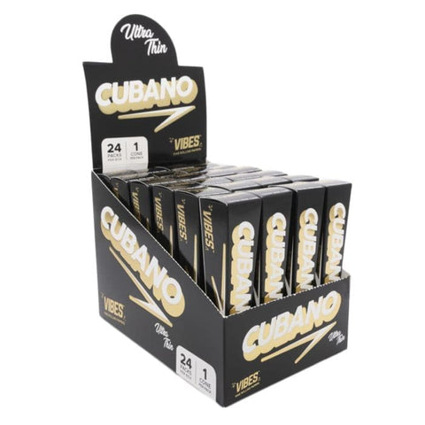 VIBES CUBANO ULTRA THIN PRE ROLLED CONE 24CT BOX - Vape City USA - Smoking Accessories
