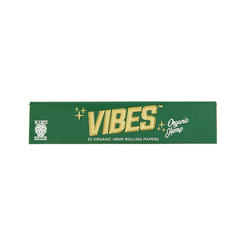 VIBES KING SIZE ORGANIC HEMP ROLLING PAPERS 50CT BOX - Vape City USA - Smoking Accessories