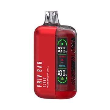 Front view of the Smok Priv Bar Turbo 15000 Watermelon Chill flavor vape