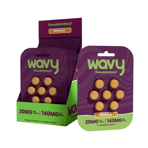 Wavy Kratom Pseudoindoxyl Tropical – flavored chewable kratom tablets for clarity and clean energy
