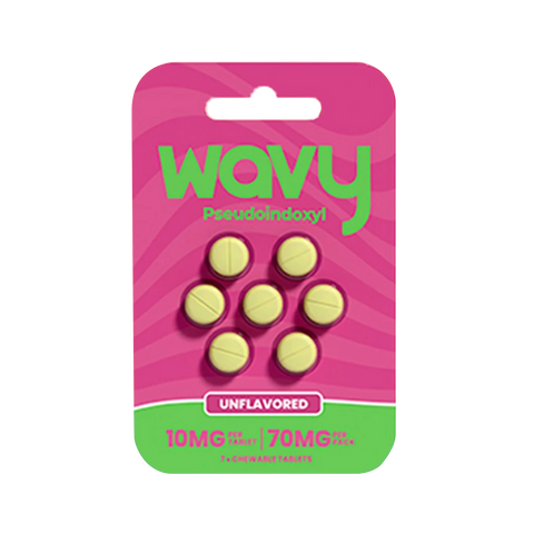 Wavy Kratom Pseudoindoxyl 10mg Unflavored chewable tablets
