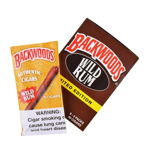 BACKWOODS CIGAR WRAPS WILD RUM 8CT BOX - Vape City USA