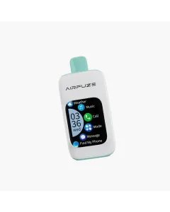 AirFuze Smart 30K disposable vape with touchscreen display, app icons interface, and compact white design