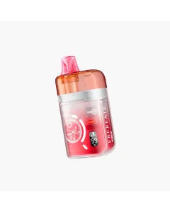 EBCREATE BC Pro 40K disposable vape with transparent red body, turbo mode, and digital battery display