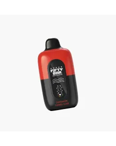 Fifty Bar V2 20K disposable vape Cinnamon Funnel Cake flavor with boost mode and display