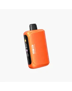 HorizonTech 100K disposable vape in orange finish with Cherry Slush flavor and side screen display
