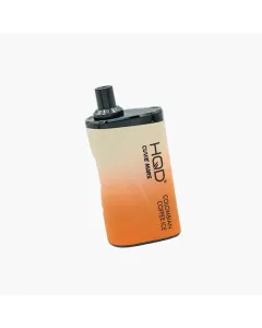 HQD Cuvie Mars 8000 disposable vape in orange gradient design with Colombian Coffee Ice flavor label