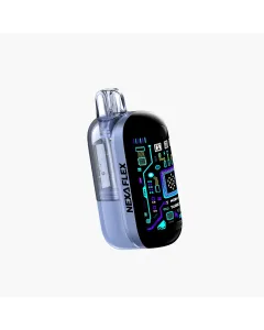 Nexa Flex 40K Visible Edition vape kit with transparent pod and smart display screen disposable device