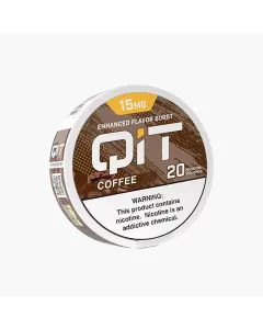 QIT Nicotine Pouches can front view showing tobacco-free label and flavor
