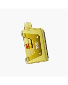RAZ VUE 50K disposable vape kit gold edition with visible pod tank high capacity rechargeable device