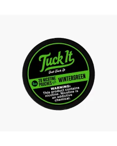 Tuck It nicotine pouches wintergreen flavor tobacco free 6mg and 12mg strengths discreet smokeless nicotine product
