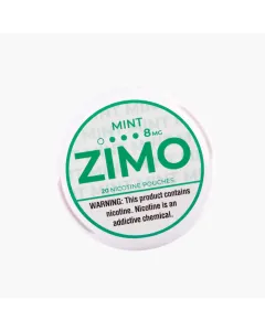 Zimo nicotine pouches mint flavor 8mg strength tobacco free 20 count can discreet smokeless nicotine product