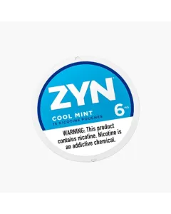 ZYN nicotine pouches cool mint 6mg tobacco free 15 count can discreet smokeless nicotine alternative