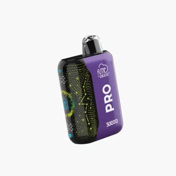 Fume Pro 30K disposable vape with purple and black design, compact body and crystal mouthpiece