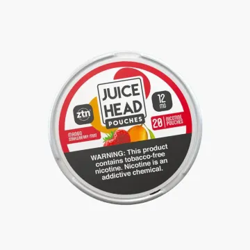 Juice Head Nicotine Pouches can front view showing ZTN tobacco-free label