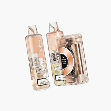 Lost Mary Nera Pureview 40K vape kit with transparent pod and curved display in sleek beige design