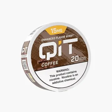 QIT Nicotine Pouches can front view showing tobacco-free label and flavor
