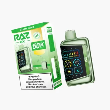 RAZ RX50K Miami Mint Disposable Vape, 50K Puffs, 3 Modes, 10 Flavors