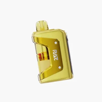 RAZ VUE 50K disposable vape kit gold edition with visible pod tank high capacity rechargeable device