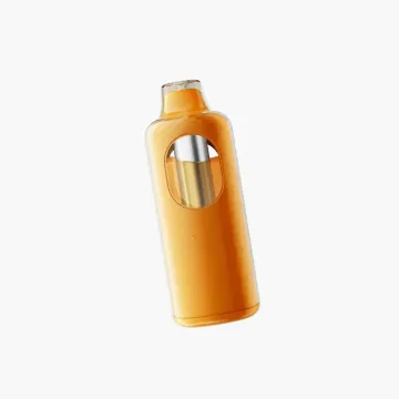 Romo Hex 50K disposable pod in orange finish with visible e-liquid window, integrated mouthpiece, and compact modular design