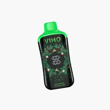 VIHO Supercharge Pro 20K disposable vape sour apple ice flavor with digital display high puff capacity rechargeable device