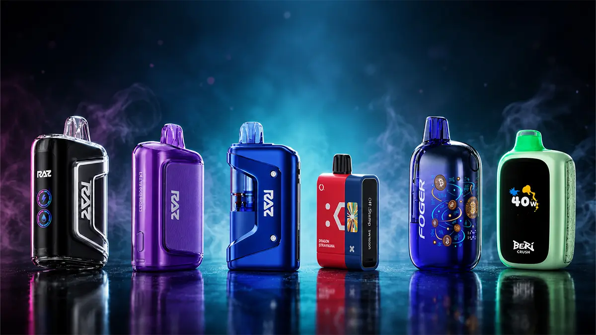 Six in-stock Geek Bar alternative vapes for 2026 from RAZ, Off Stamp, Foger and Beri Crush
