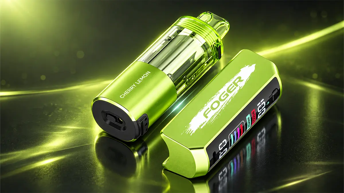 Can you refill a Foger vape: Foger Switch Pro 30K Cherry Lemon pod detached from its reusable power bank