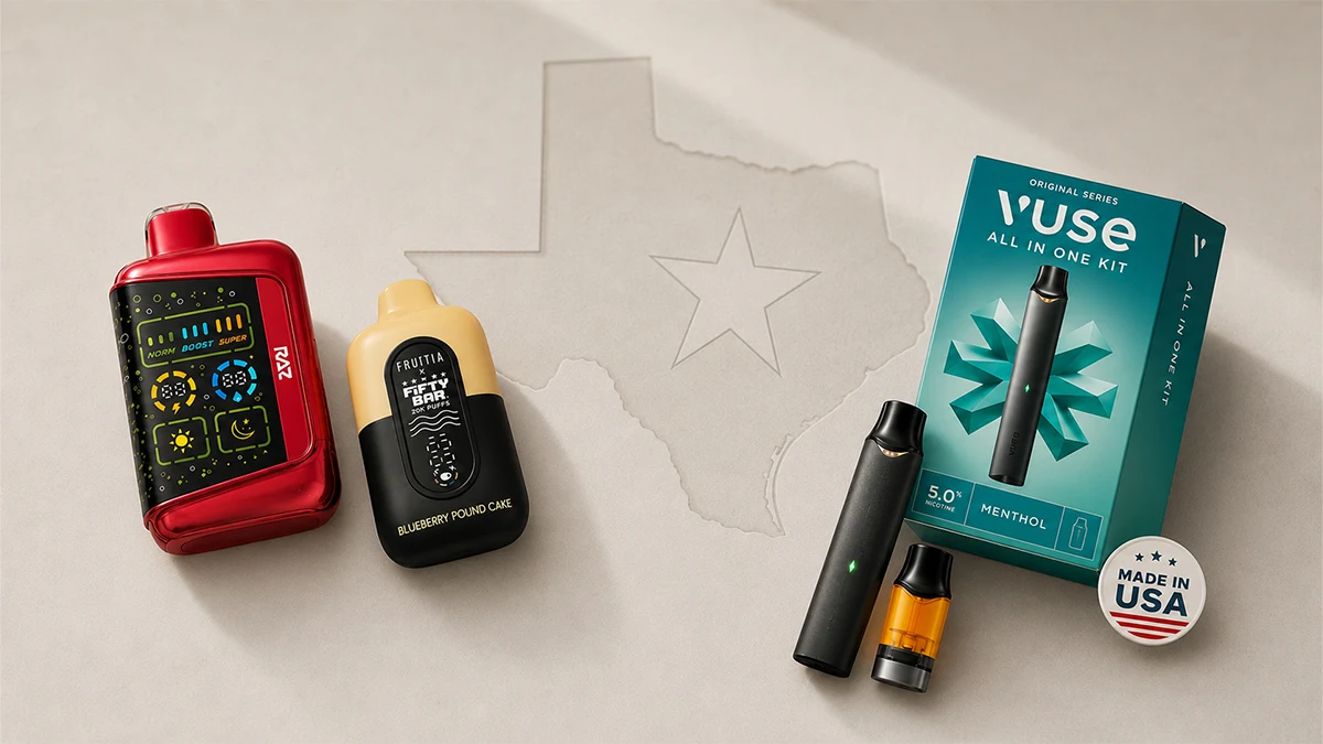US-made disposable vapes still legal in Texas under SB 2024