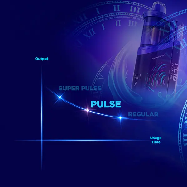 Geek Bar Clio Platinum 50K three power modes Regular Pulse Super Pulse