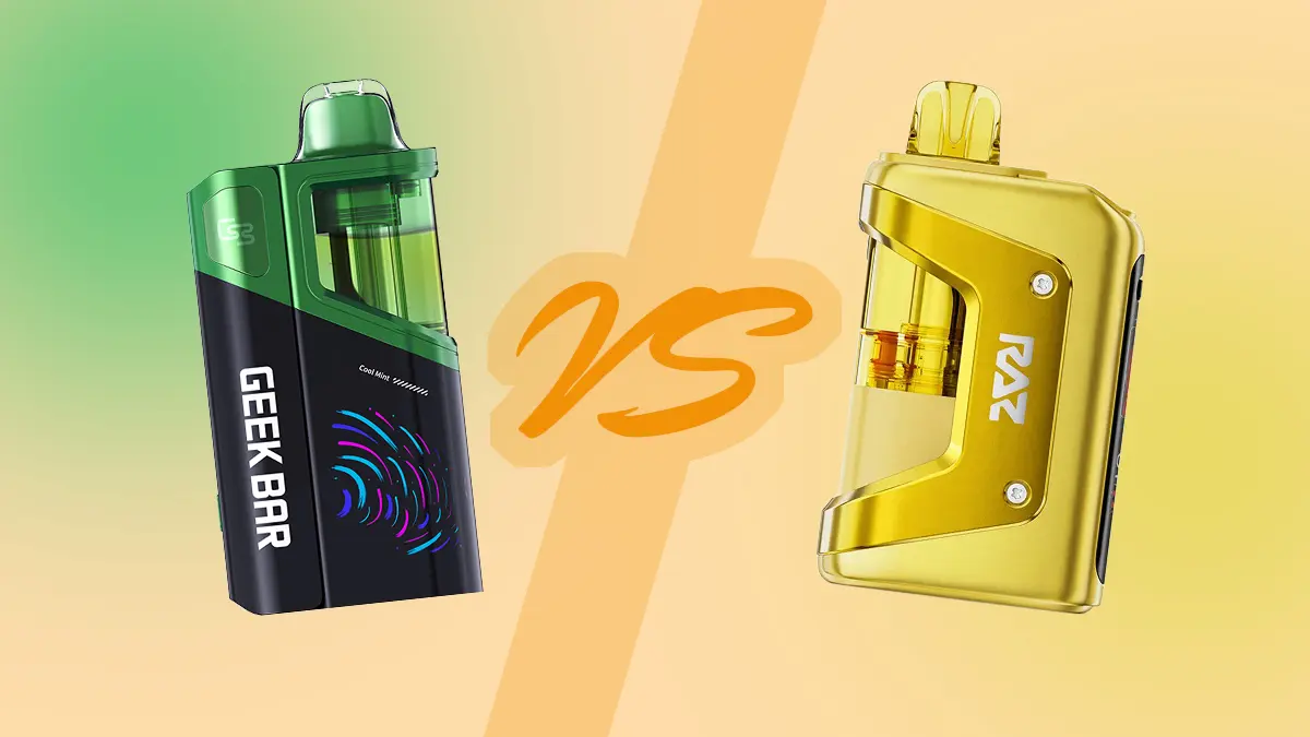 Geek Bar Clio Platinum 50K vs Raz Vue 50K side-by-side comparison