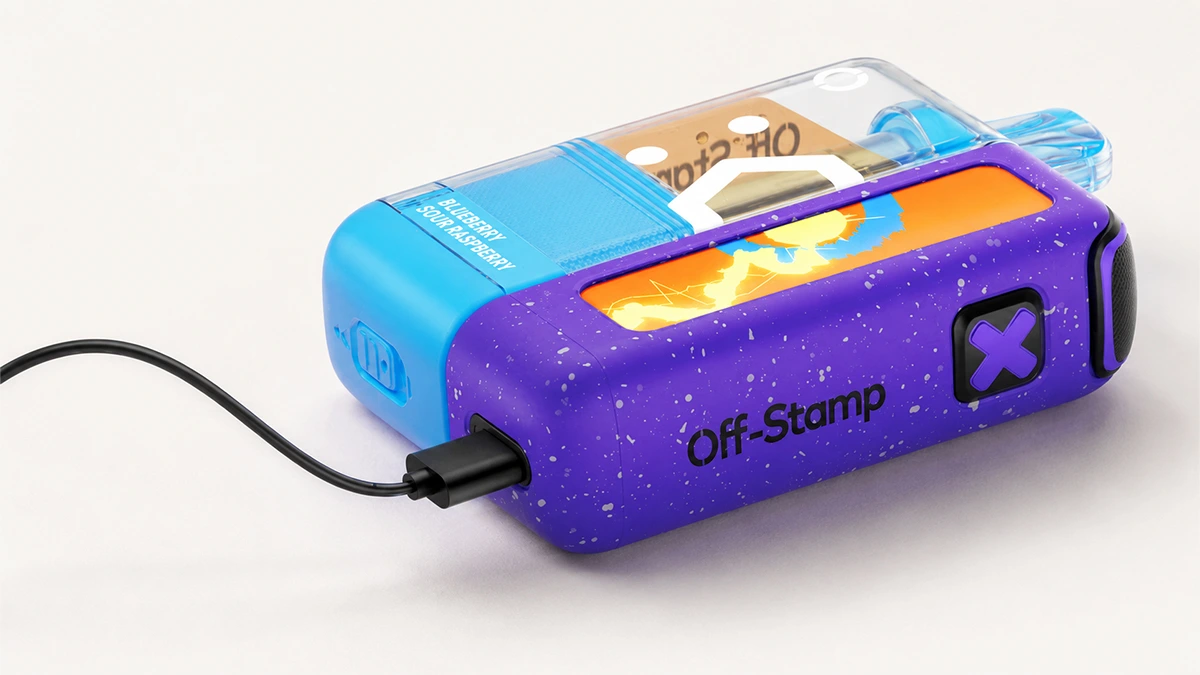 How to charge an Off Stamp vape battery via USB-C