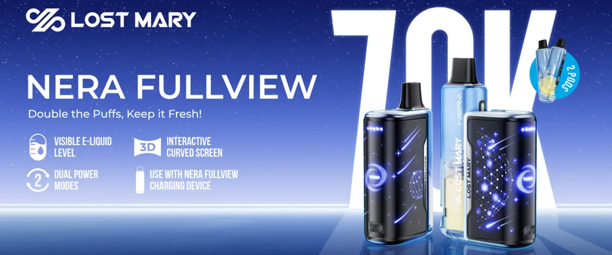 Lost Mary Nera Fullview 70K and JNR Stellarc 100K ultra-premium disposable vapes