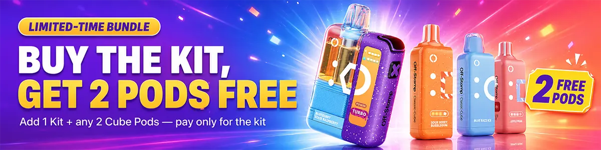 Off-Stamp X-Cube Crystal 35K Kit bundle offer — buy the kit and get 2 free Cube pods